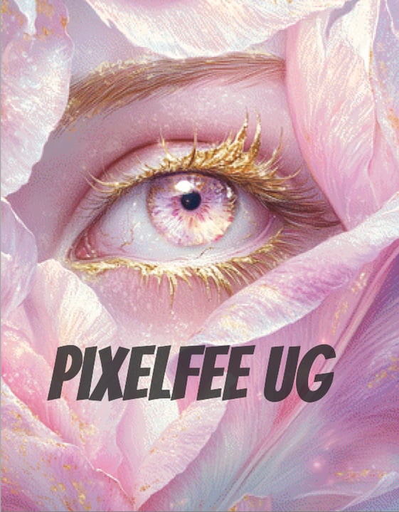 Pixelfee Diamond Painting Rosengoldene Vision von Sandrietta_ai