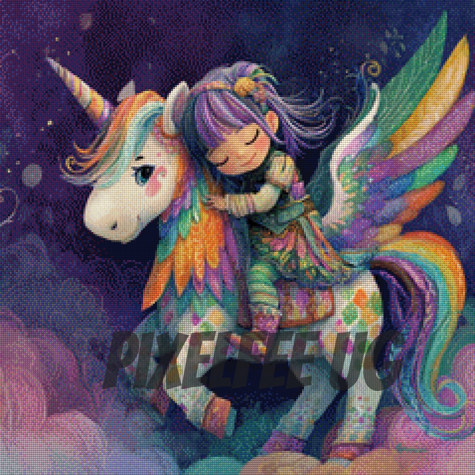 Pixelfee Diamond Painting Kleines Einhorn von Kreativköter