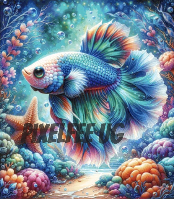 Pixelfee Diamond Painting Cute Betta fish von Tante Tati