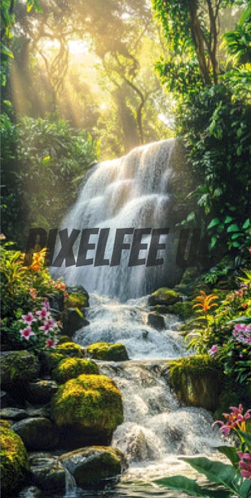 Pixelfee Diamond Painting Waterfall von Kreativköter