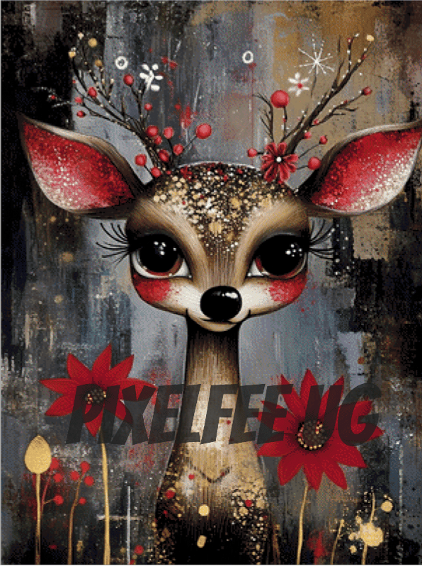 Pixelfee Diamond Painting Christmas deer #1 von CaroFelicia
