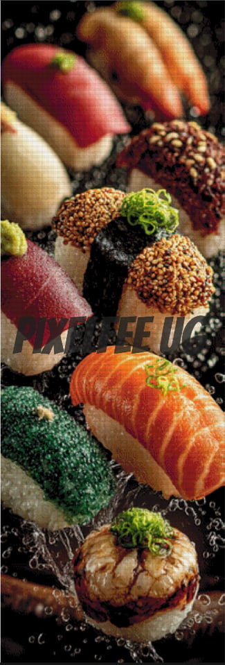 Pixelfee Diamond Painting yummie Sushi von Kreativköter