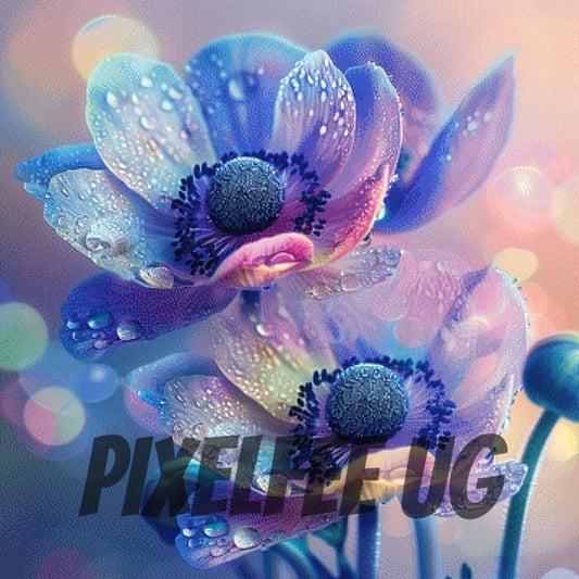 Pixelfee Diamond Painting Purple Flower von Sandrietta_ai