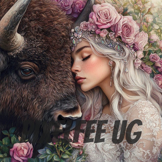 Pixelfee Diamond Painting Auch Bisons brauchen Liebe #1 von Sandrietta_ai