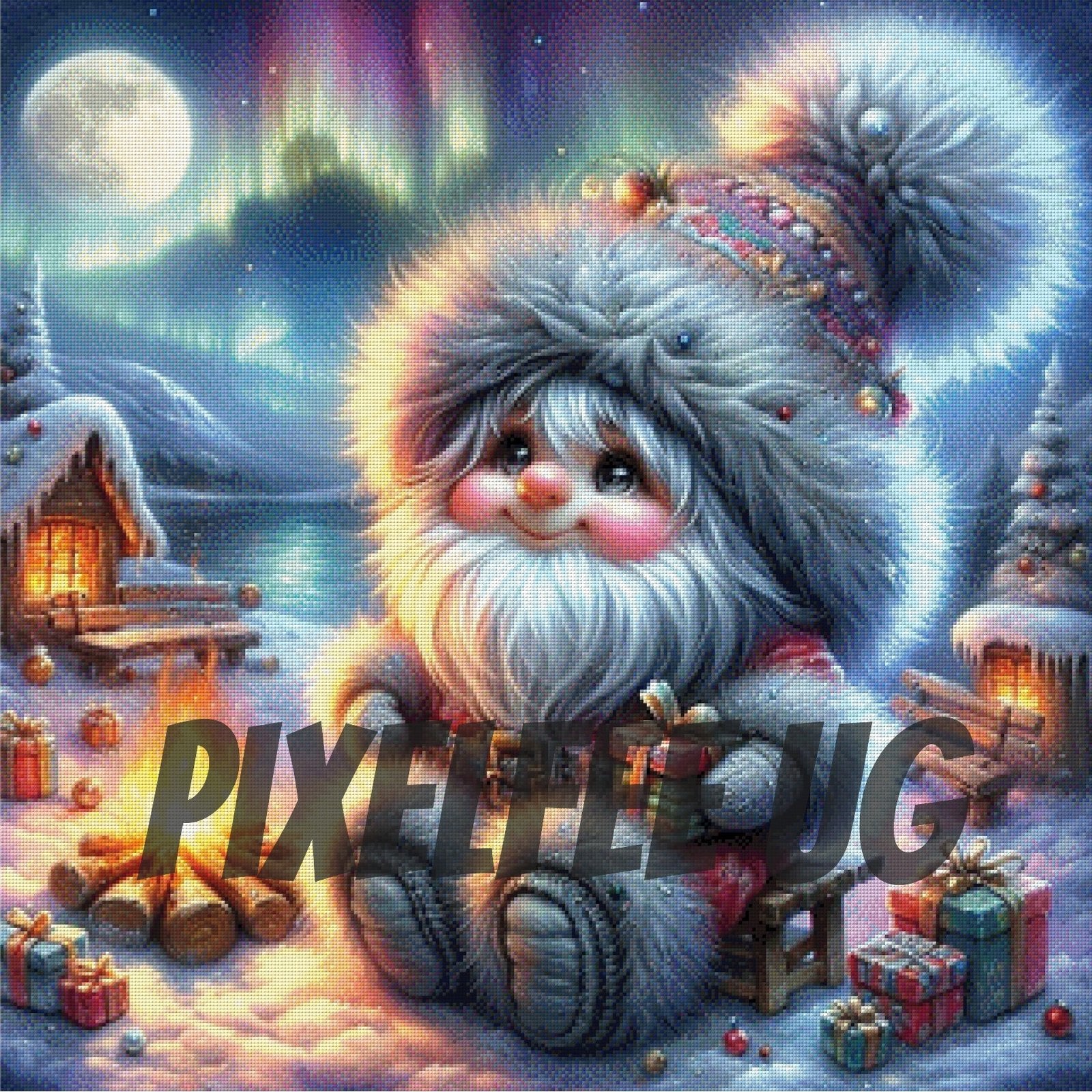 Pixelfee Diamond Painting Wichtel Franzi in Weihnachtsstimmung von Tante Tati