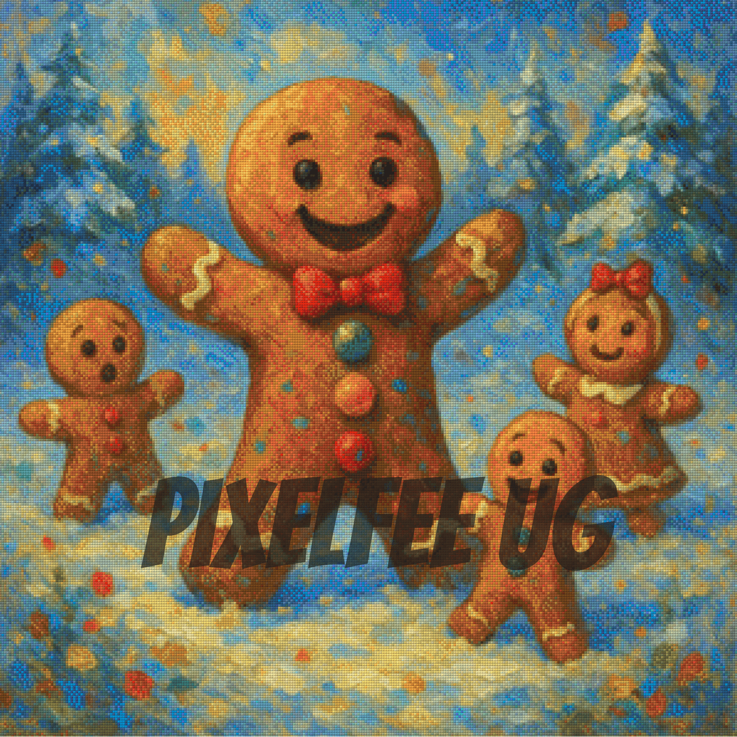 Pixelfee Diamond Painting Family Gingerbread von Pears