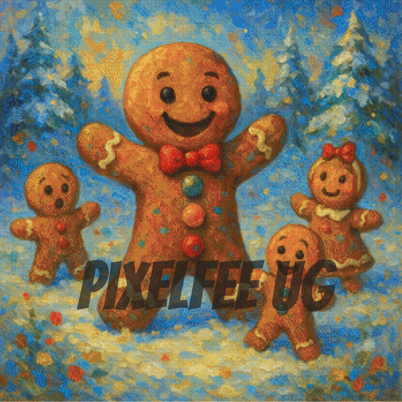 Pixelfee Diamond Painting Family Gingerbread von Pears