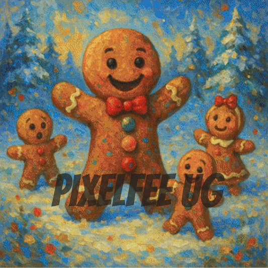 Pixelfee Diamond Painting Family Gingerbread von Pears