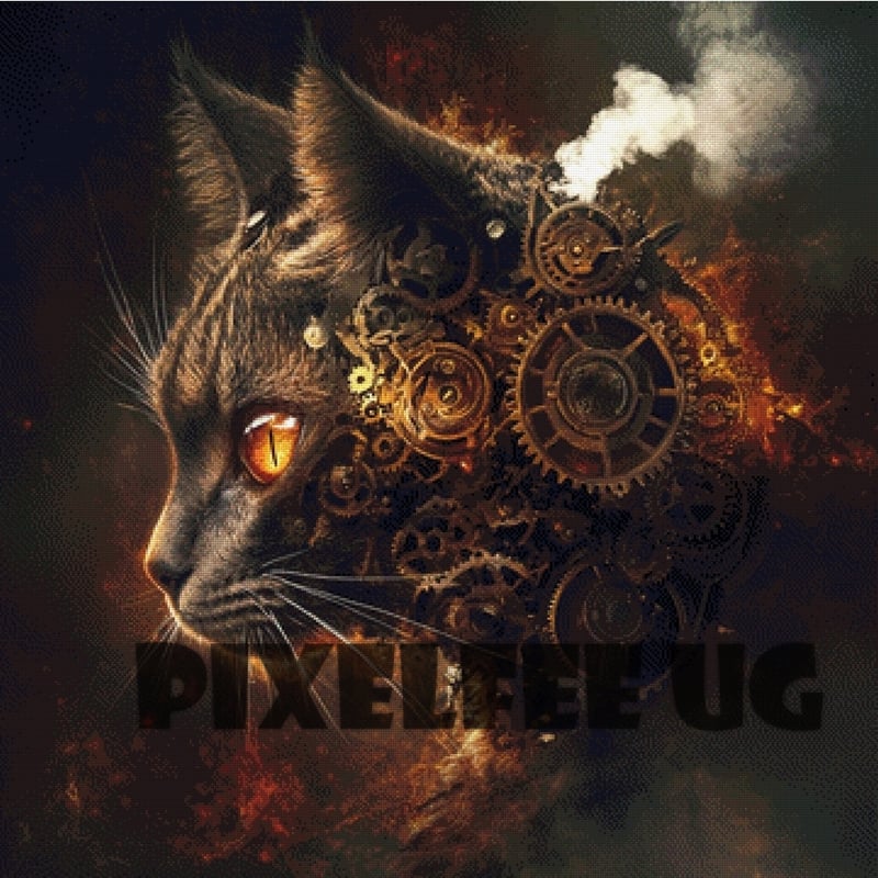 Pixelfee Diamond Painting SteampunkKitty von Kreativköter