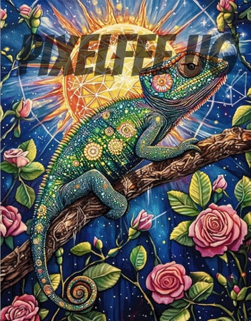 Pixelfee Diamond Painting Chamäleon #2 von Sandrietta_ai
