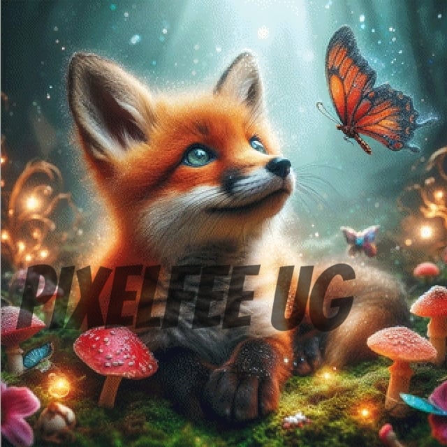 Pixelfee Diamond Painting Fox and Friends von Sandrietta_ai