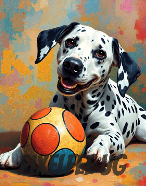 Pixelfee Diamond Painting Love my Ball von Pears