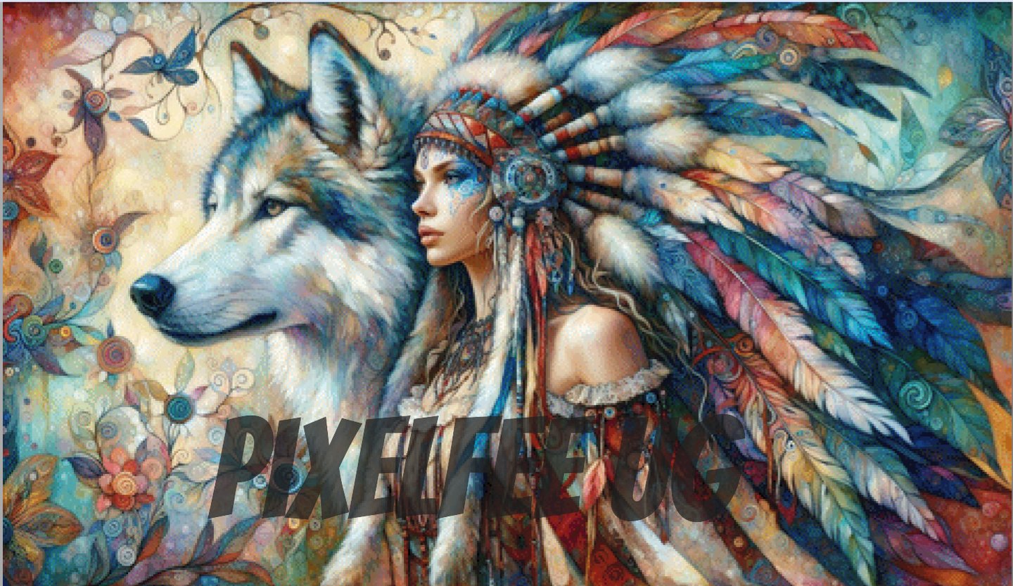 Pixelfee Diamond Painting Wolfstreue von Tante Tati