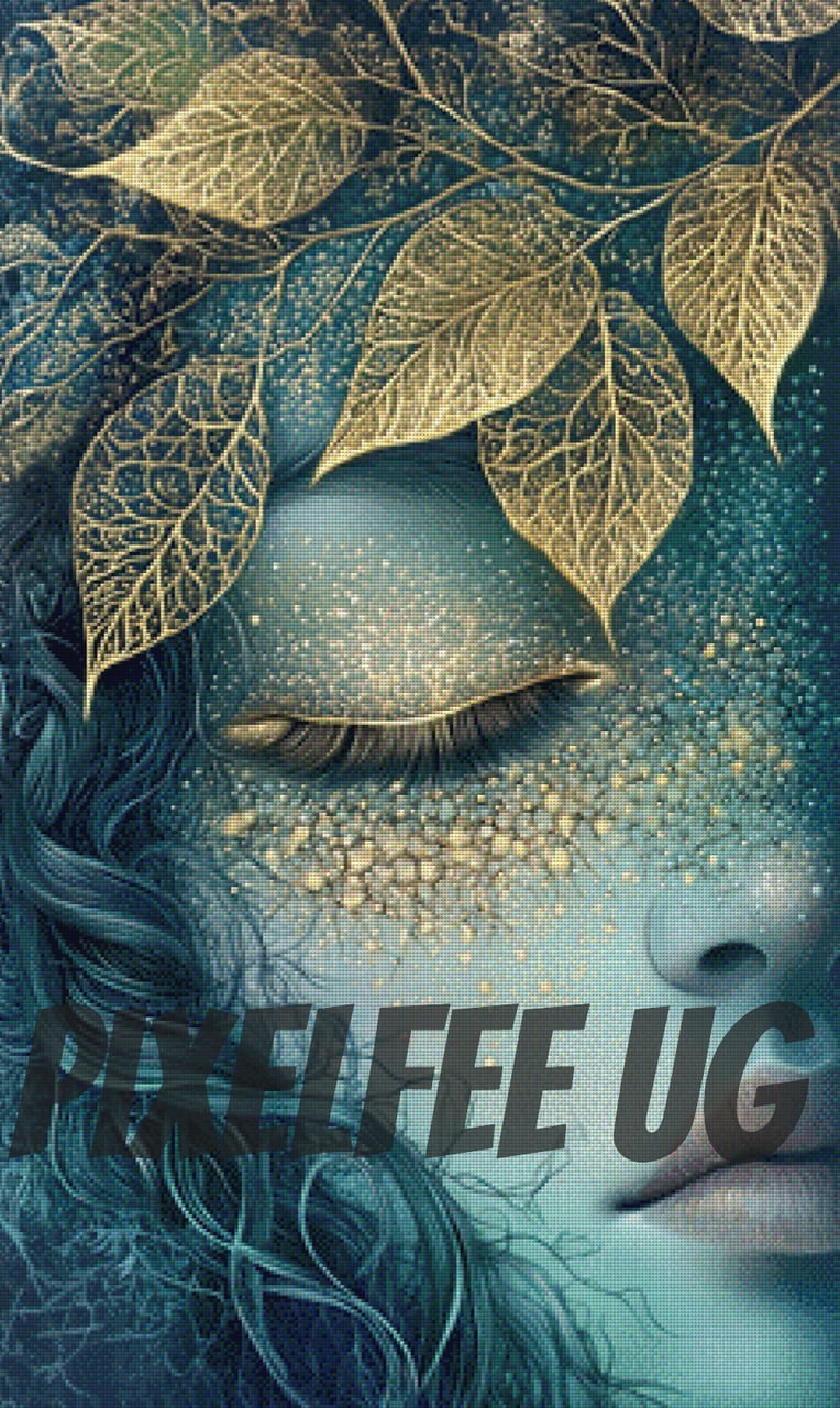 Pixelfee Diamond Painting Leaf Face #6 von Sandrietta_ai