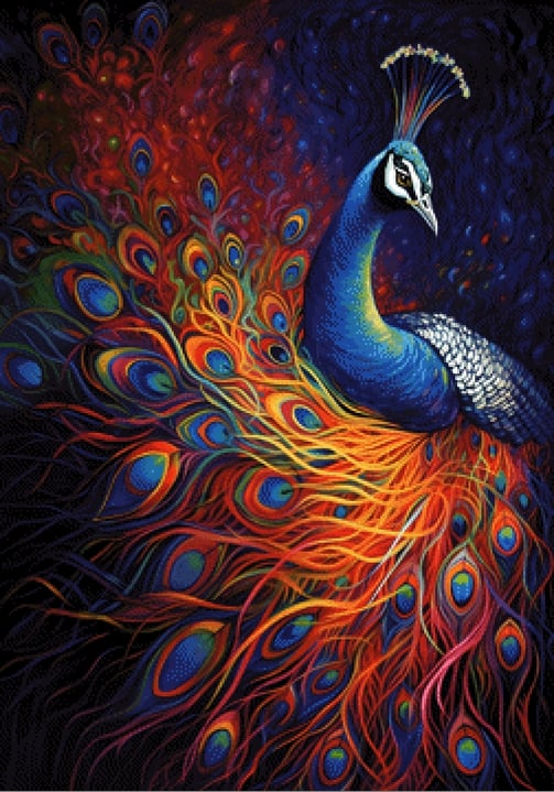 Pixelfee Diamond Painting Pfau