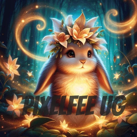 Pixelfee Diamond Painting Flower Bunny von Sandrietta_ai