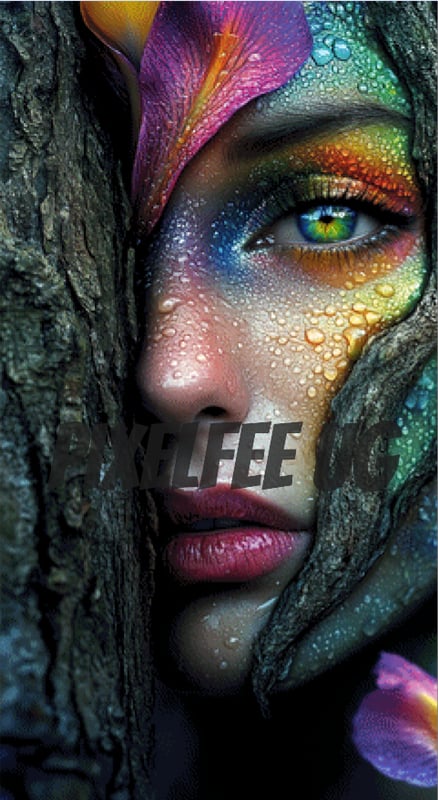 Pixelfee Diamond Painting Colorful Treelady #1 von Kreativköter