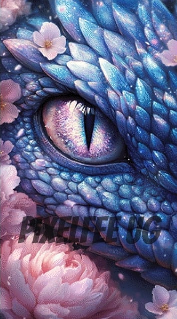 Pixelfee Diamond Painting DragonEye#2 von Sandrietta_ai