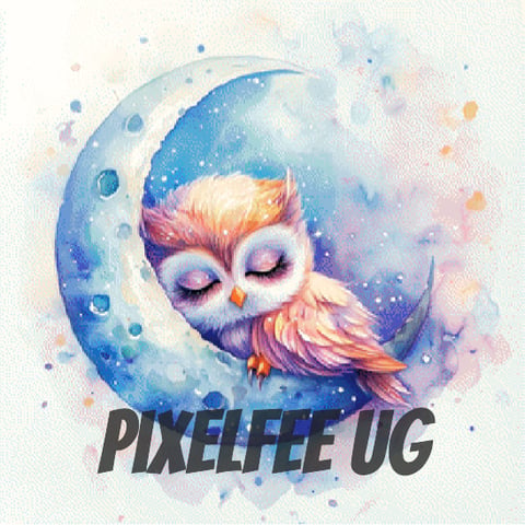 Pixelfee Diamond Painting Sleeping Owl von Sandrietta_ai