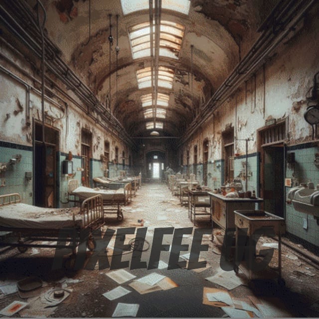 Pixelfee Diamond Painting rotten hospital von Pears