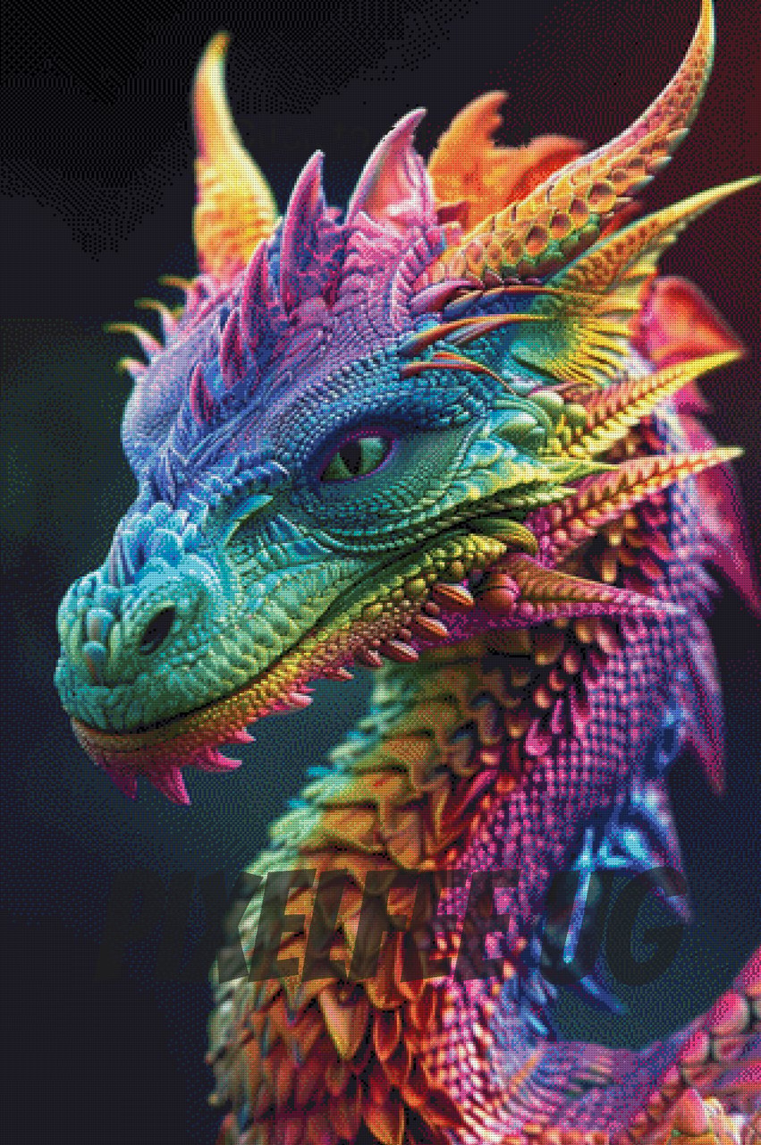 Pixelfee Diamond Painting Dragon von ArtRosa