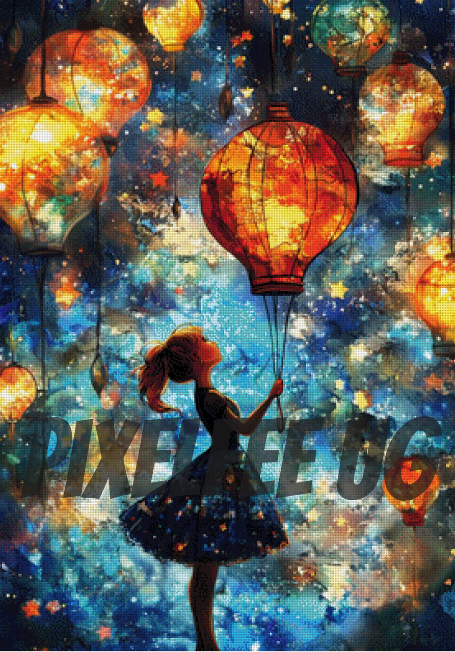 Pixelfee Diamond Painting Wish Carried von Light von nadaya_illustration_jp