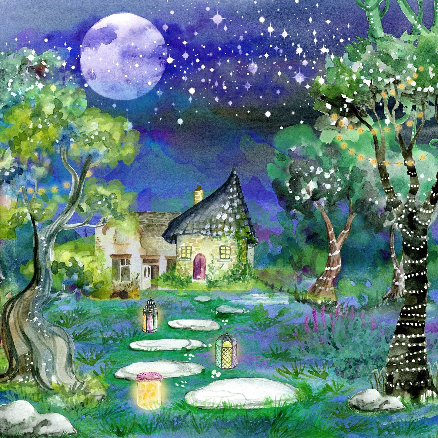Pixelfee Diamond Painting Bild: Haus im Wald
