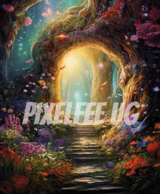 Pixelfee Diamond Painting Mystic Forrest von Sandrietta_ai