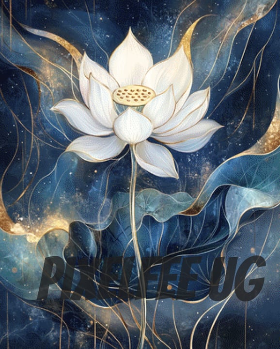 Pixelfee Diamond Painting White Flower #1 von Sandrietta_ai