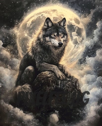 Pixelfee Diamond Painting Wolf #1 von Sandrietta_ai