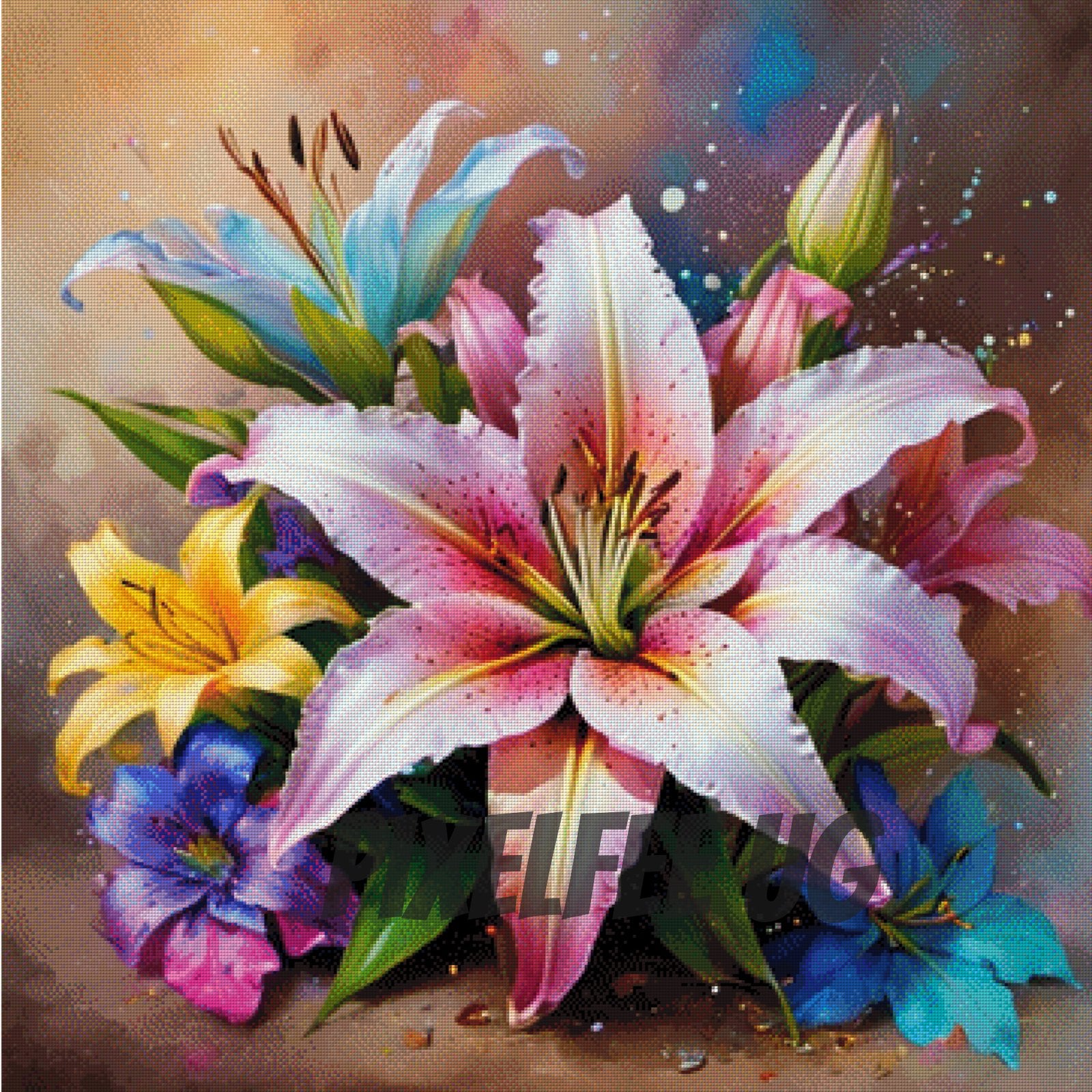Pixelfee Diamond Painting Lilien von ArtRosa