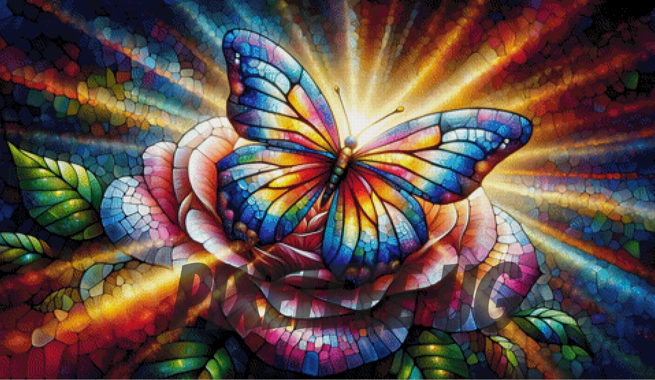 Pixelfee Diamond Painting Mosaik Butterfly von Tante Tati