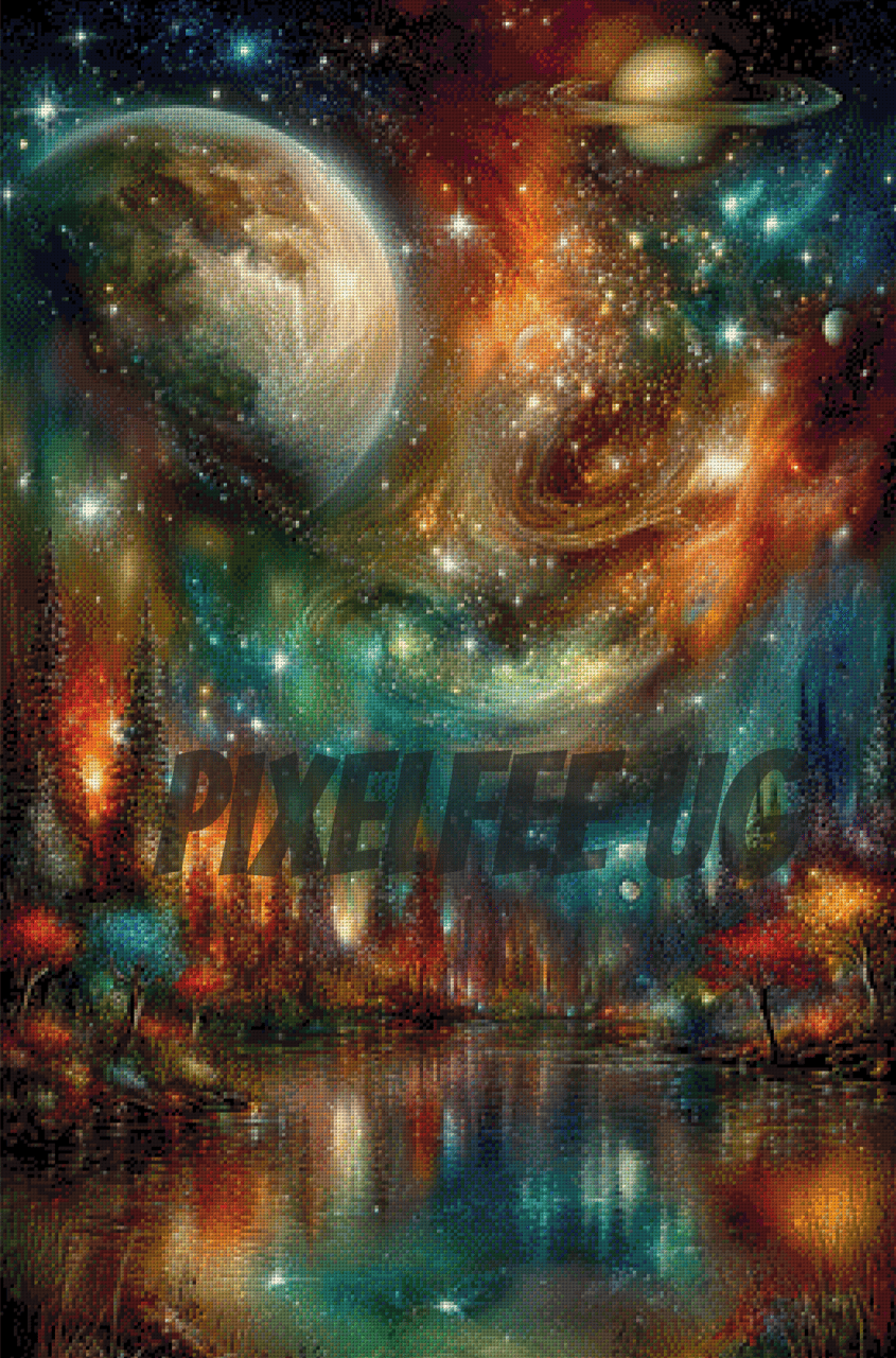 Pixelfee Diamond Painting Pond of lights von Kreativköter