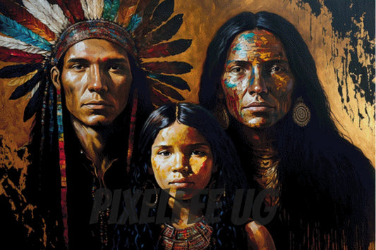 Pixelfee Diamond Painting Family von Bátor Gábor