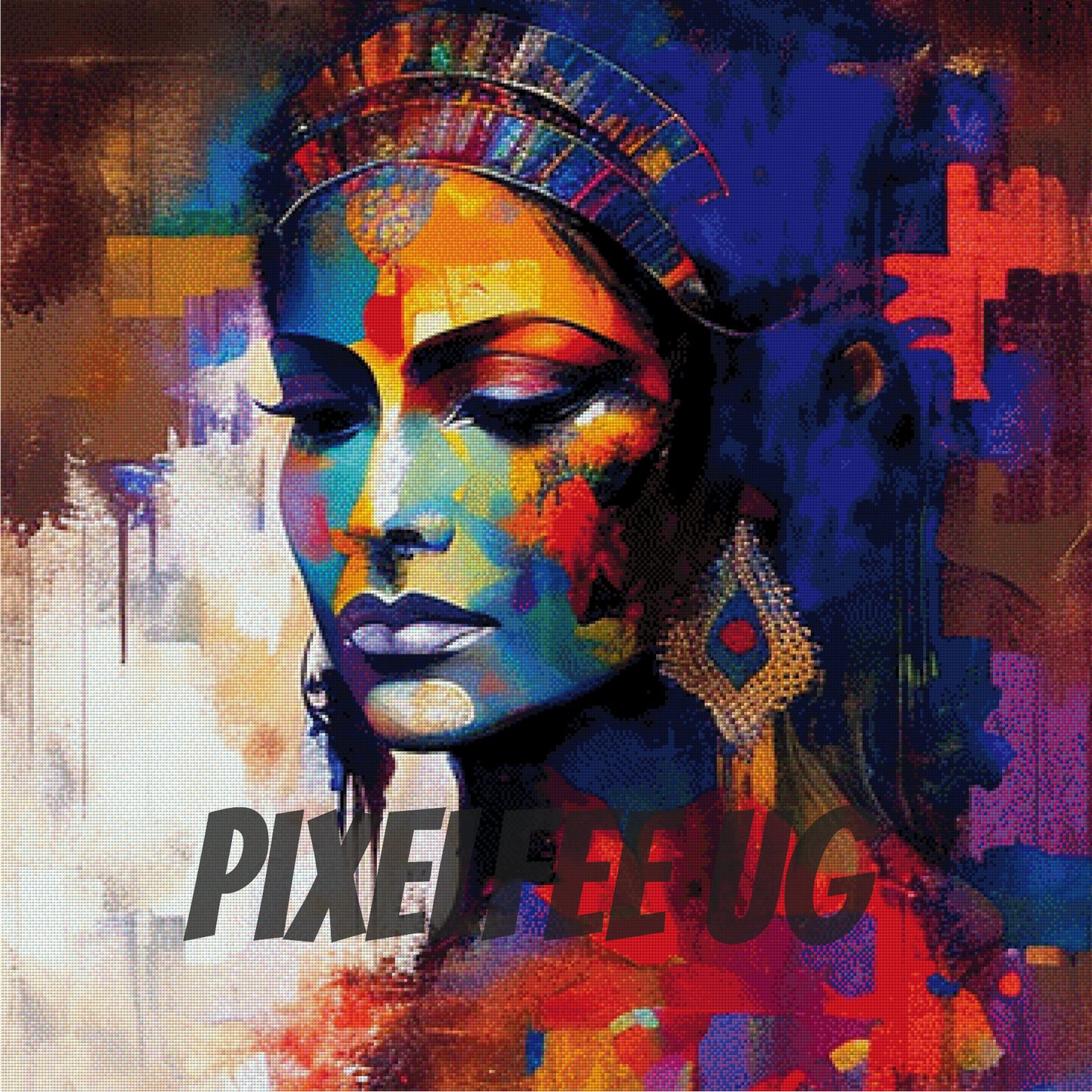 Pixelfee Diamond Painting hindu goddess von Bátor Gábor