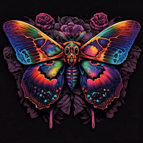 Pixelfee Diamond Painting Schmetterling von Beep Boop Art