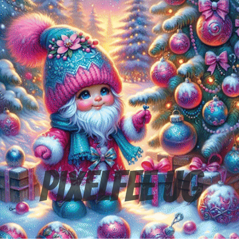 Pixelfee Diamond Painting Christmas Time with Wichtel #1 von Tante Tati