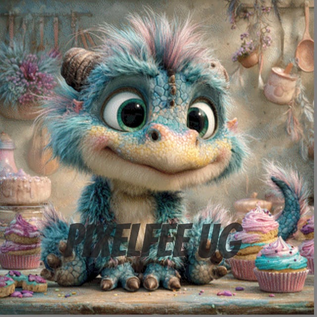 Pixelfee Diamond Painting Dracheli mag muffins von Lexxa