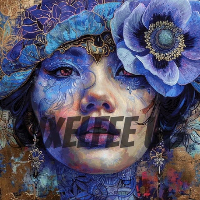 Pixelfee Diamond Painting Purple Lady von Sandrietta_ai