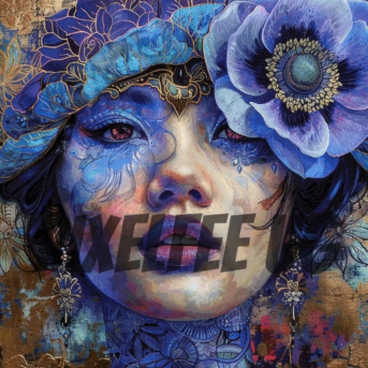 Pixelfee Diamond Painting Purple Lady von Sandrietta_ai