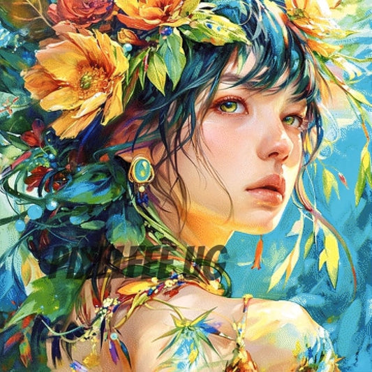 Pixelfee Diamond Painting Beautiful Girl von Sandrietta_ai