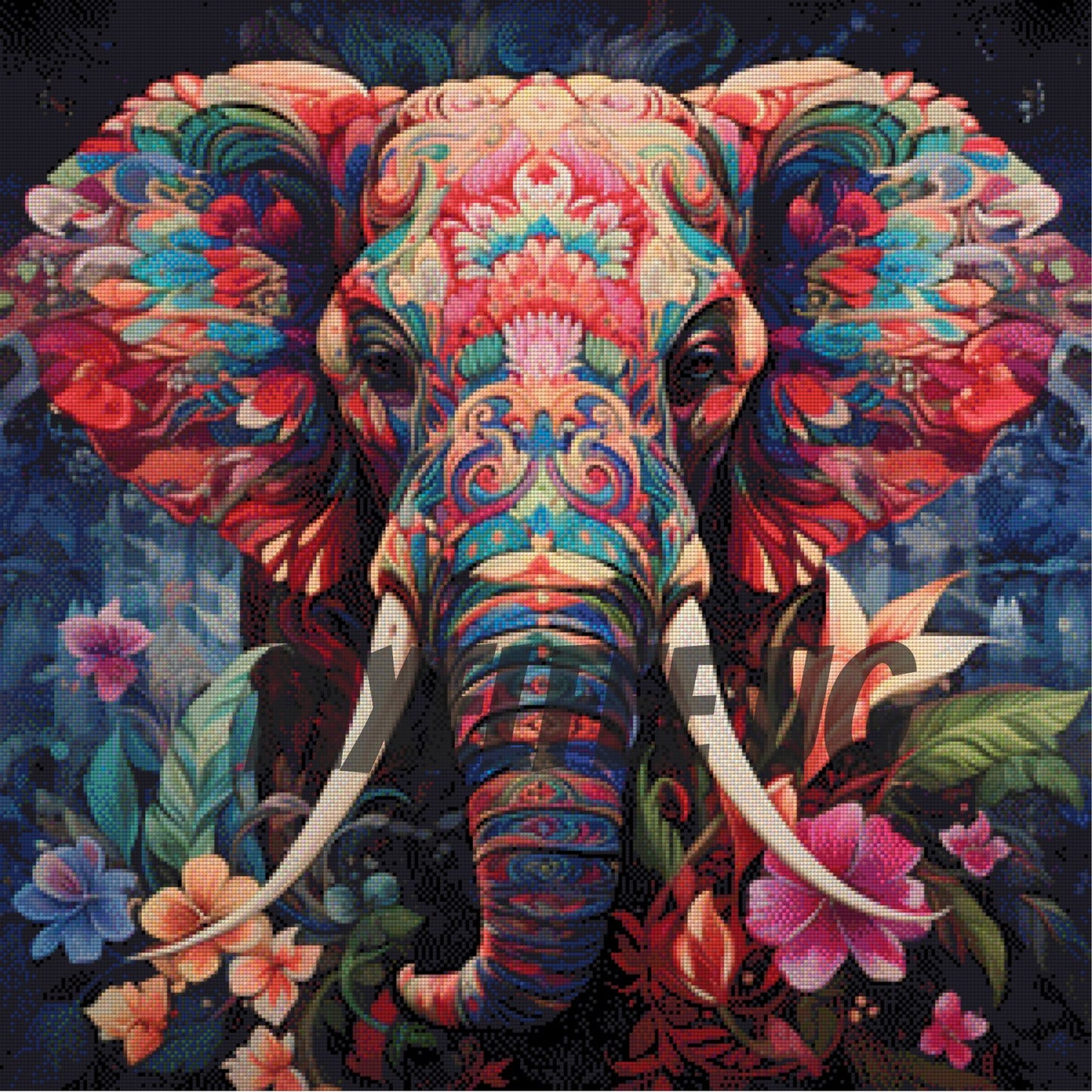 Pixelfee Diamond Painting Buntifant von ArtRosa