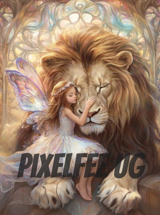 Pixelfee Diamond Painting Lion my Love von Sandrietta_ai