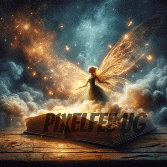 Pixelfee Diamond Painting Bücherfee von Kreativköter