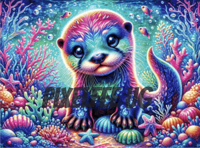 Pixelfee Diamond Painting Cute Otter von Tante Tati
