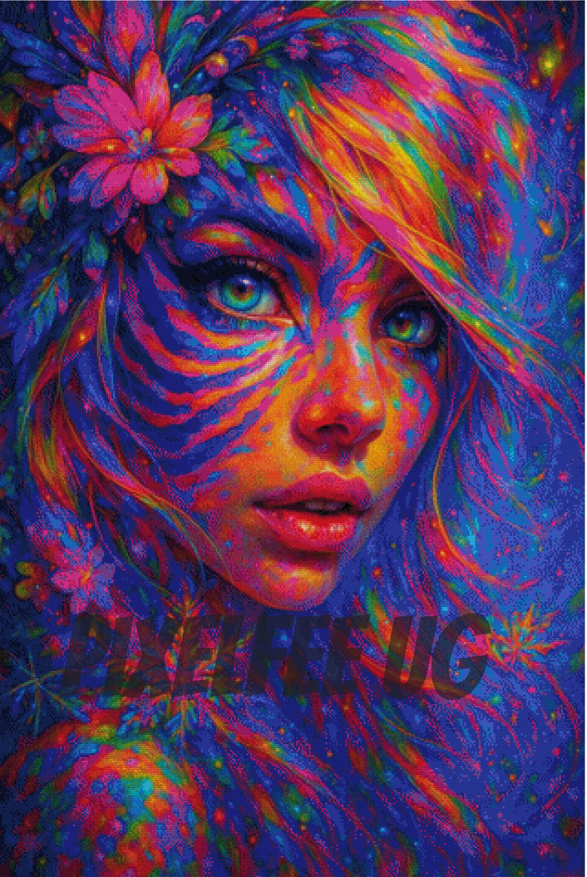 Pixelfee Diamond Painting CrazyColorfulLady von ArtRosa