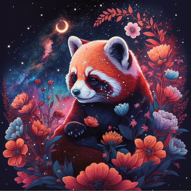Pixelfee Diamond Painting Red Panda von Sandrietta_ai