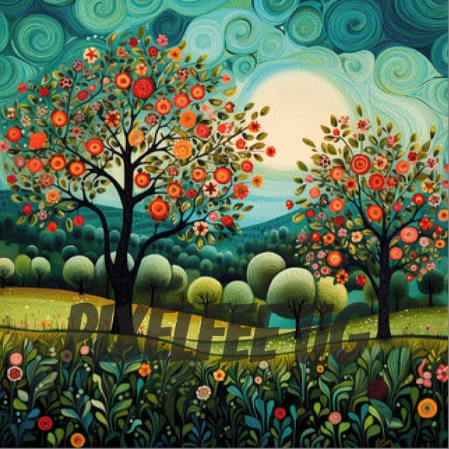 Pixelfee Diamond Painting SummerField von NeikaDesigns