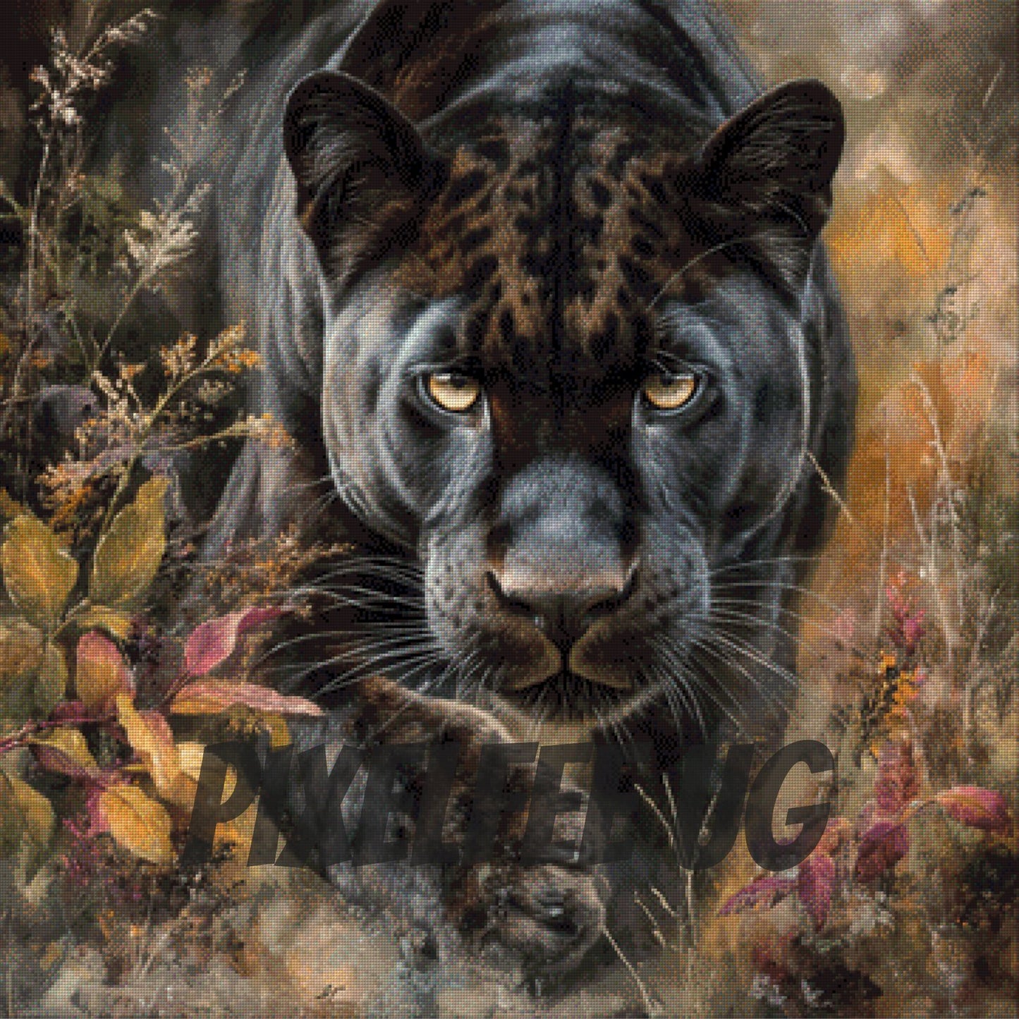 Pixelfee Diamond Painting Black Panther von Lexxa