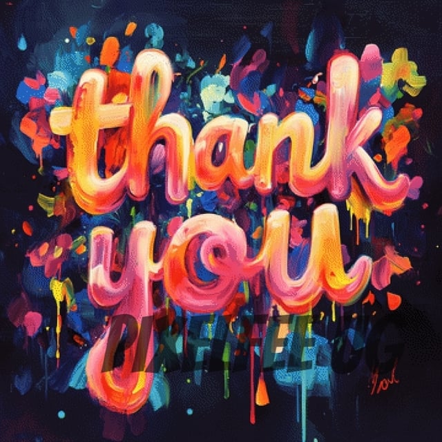Pixelfee Diamond Painting Thank You von Kreativköter